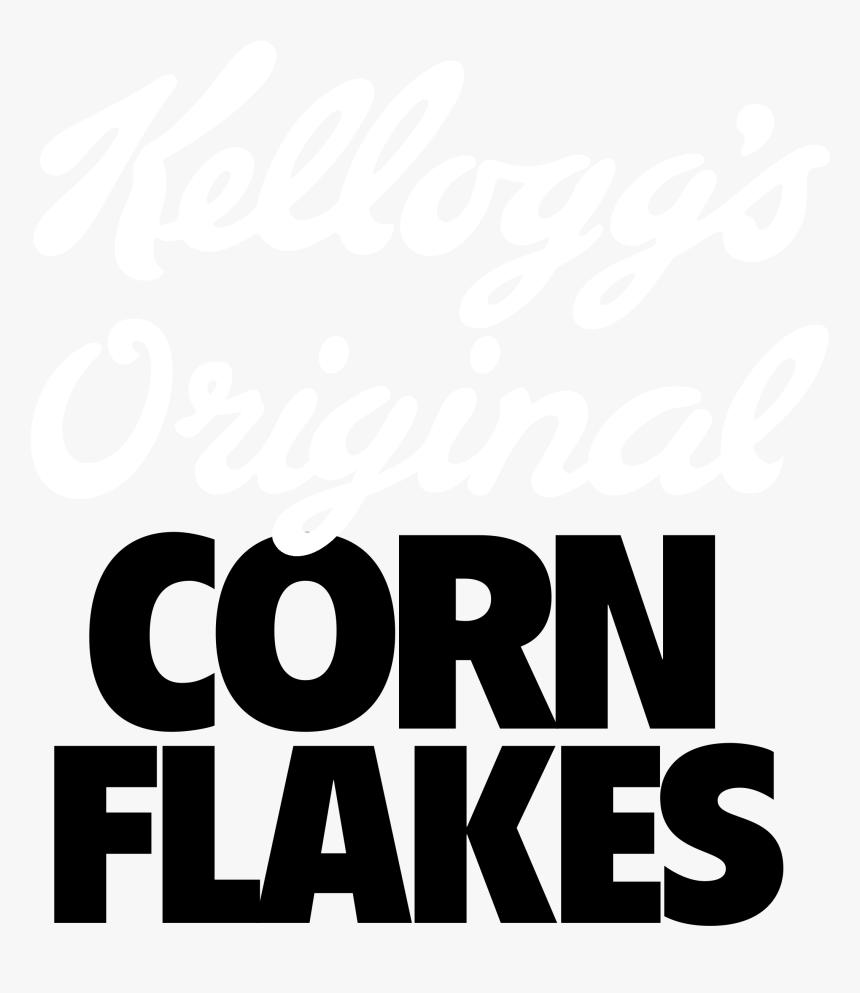 Kellogg"s Original Corn Flakes Logo Black And White - Corn Flakes Logo, HD Png Download, Free Download