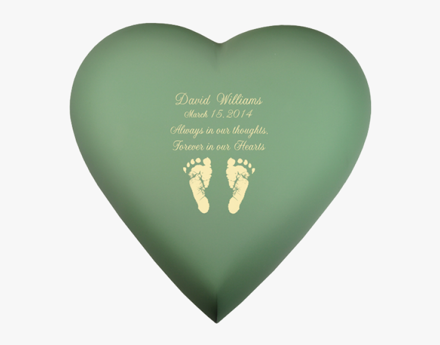 Brass Heart Sage Actual Hands Or Feet Prints Option - Urn, HD Png Download, Free Download