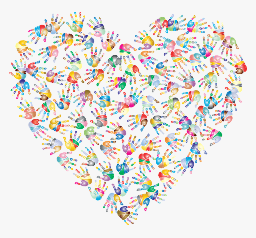 Heart, Love, Hands, Volunteer, Helping, Care, Caring - Flags In A Heart, HD Png Download, Free Download