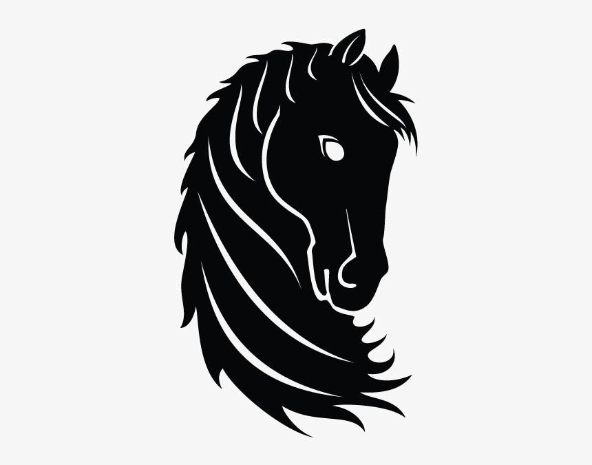 Mustang Clip Art - Black Horse Head Vector, HD Png Download, Free Download