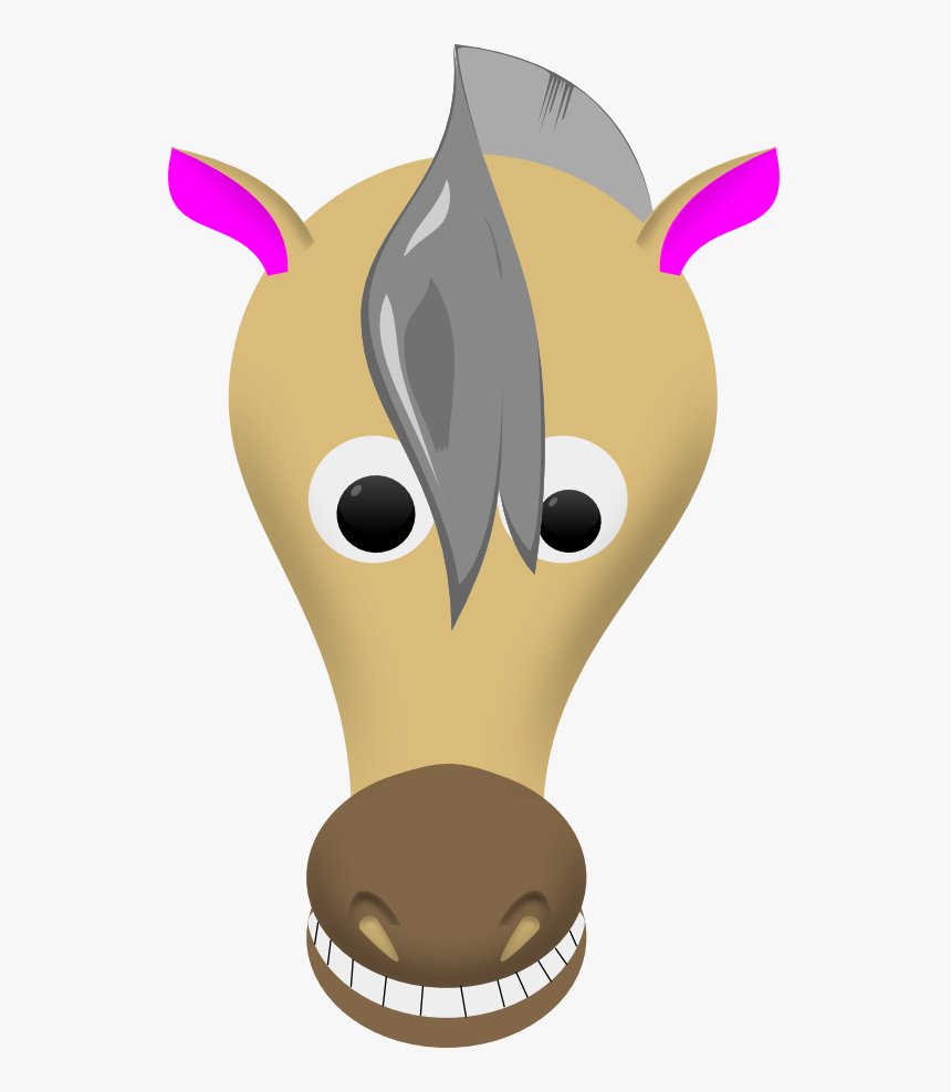 Zz Horse Face Comic Animal 555px - Horse Mask Clipart, HD Png Download, Free Download