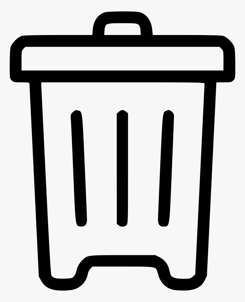 Trash Icon Png - Rubbish White Bin, Transparent Png, Free Download