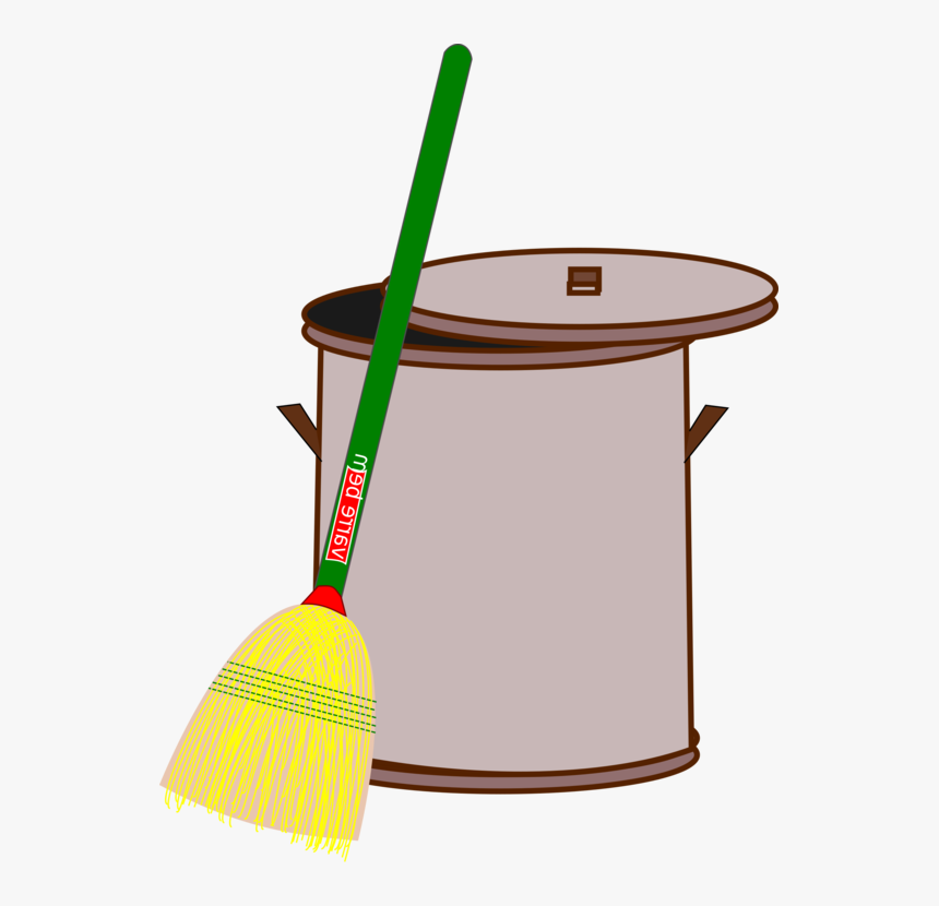 Broom And Trash Can, HD Png Download, Free Download