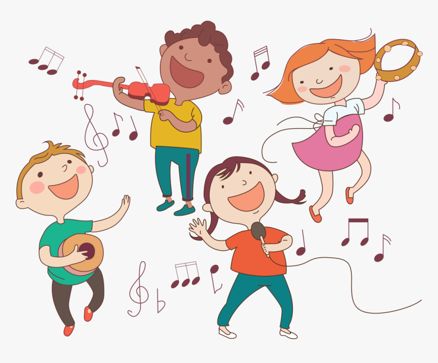 Child Musical Instrument Illustration - Kids Music Illustration, HD Png Download, Free Download