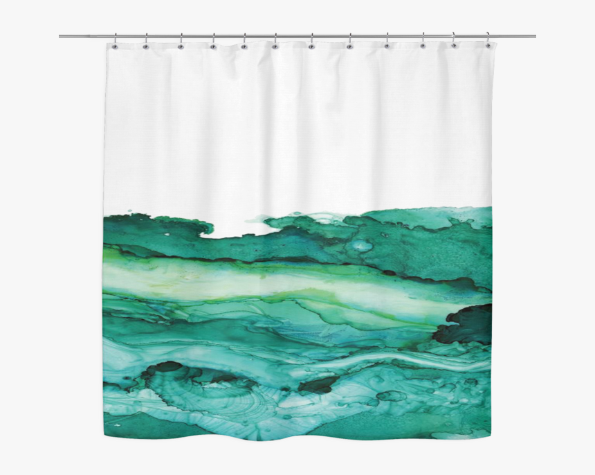 Ocean Green Marble Shower Curtain - Window Blind, HD Png Download, Free Download