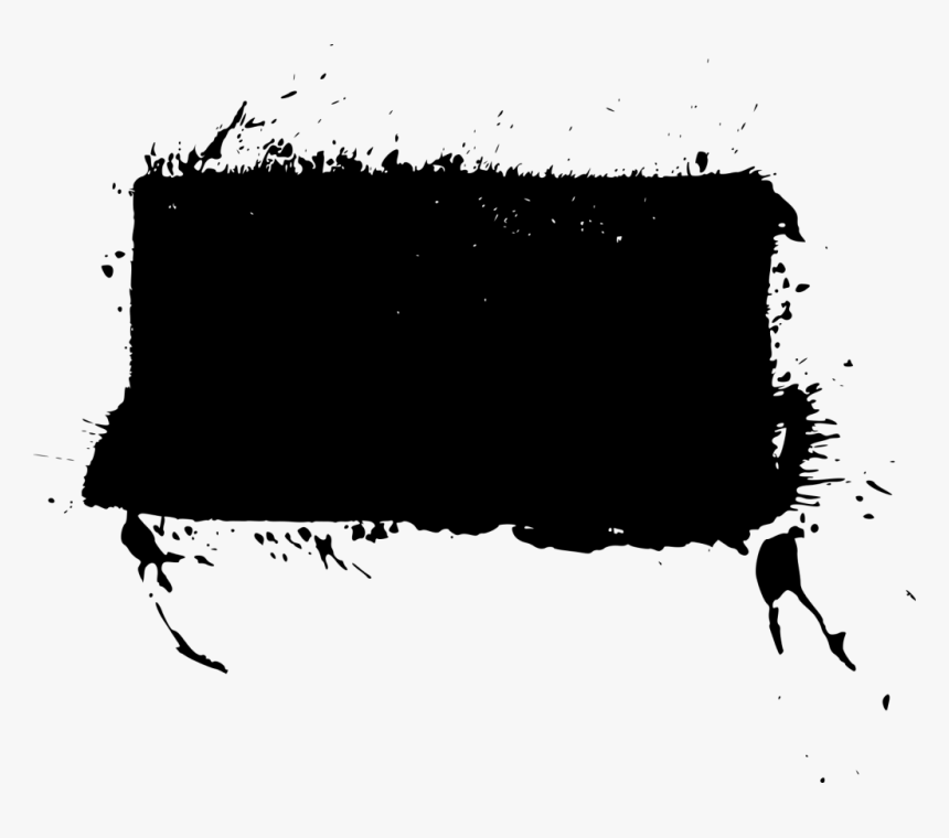 Rectangle Png Grunge - Grunge Black Rectangle Png, Transparent Png, Free Download