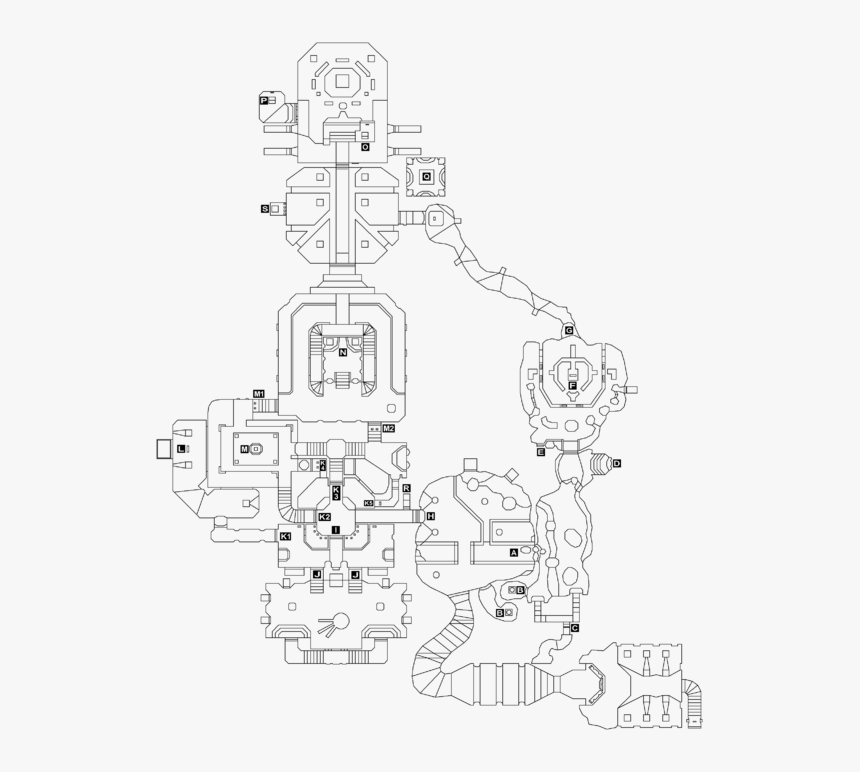 Doom Drawing Black And White - Technical Drawing, HD Png Download, Free Download