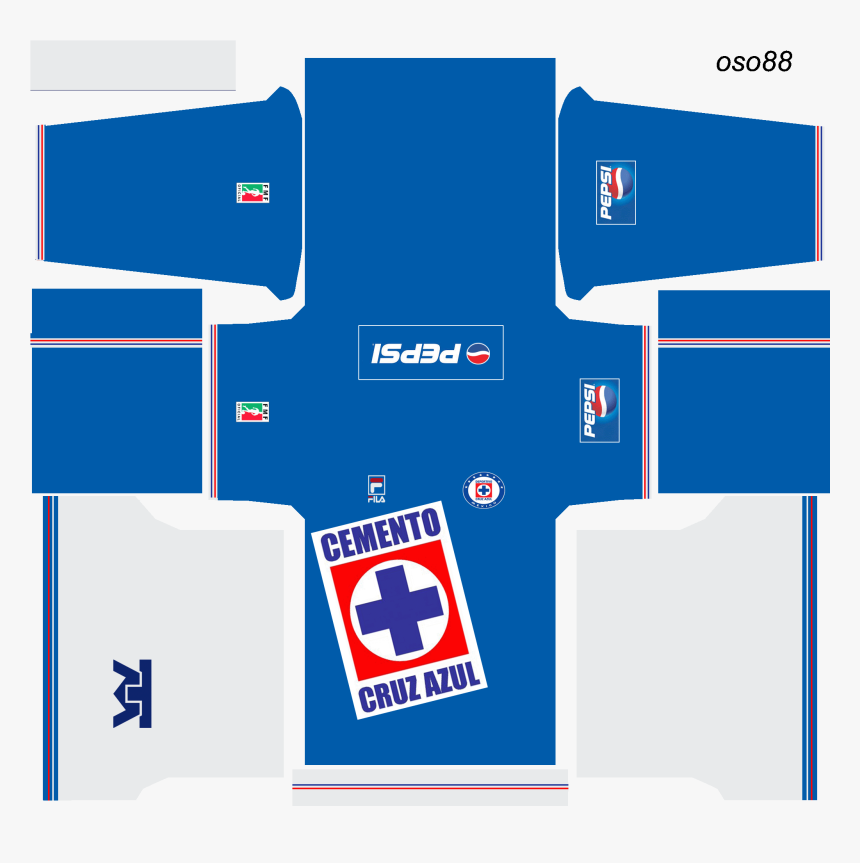 Kit Cruz Azul Dream League Soccer, HD Png Download, Free Download