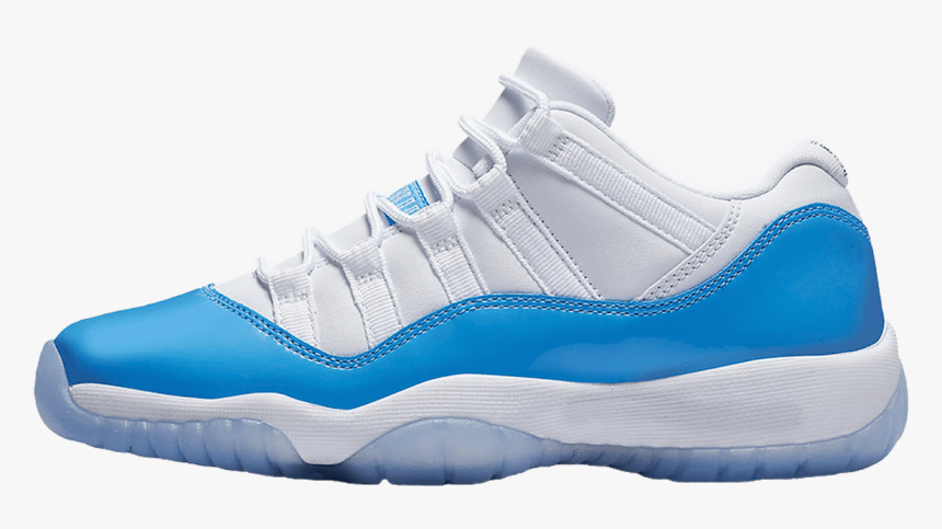 Nike Air Jordan 11 Retro Low White / University Blue - Unc Jordan 11 Low, HD Png Download, Free Download