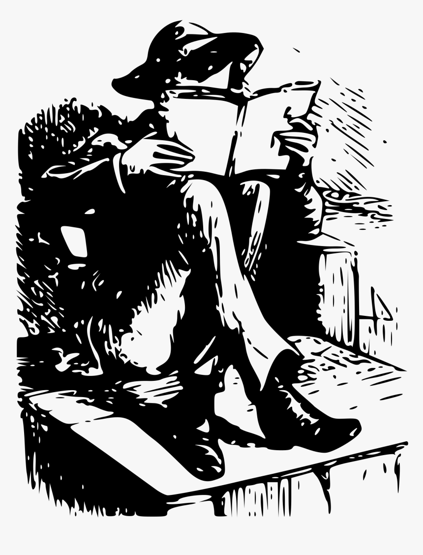 Boy Reading A Book Clip Arts - Vektor Orang, HD Png Download, Free Download