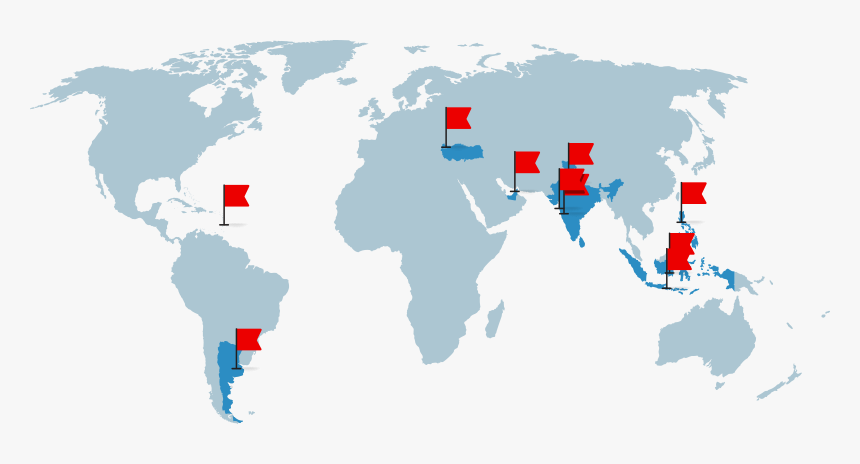 Trump Conflicts Map - Mexico On World Map Png, Transparent Png, Free Download