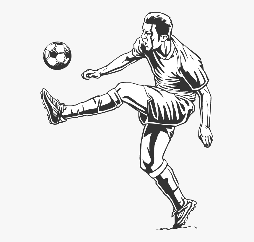 Football Player Sport Illustration - Drawing Of Movement In Football, HD Png Download, Free Download