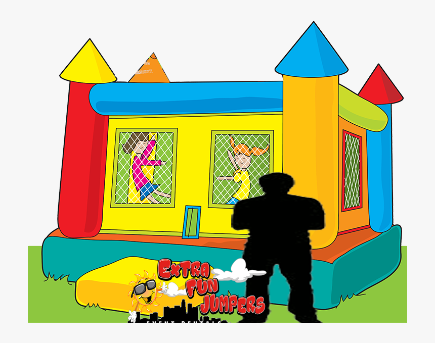 Attendant Can Supervise People Playing 1 Inflatable/game - Bounce House Clip Art, HD Png Download, Free Download