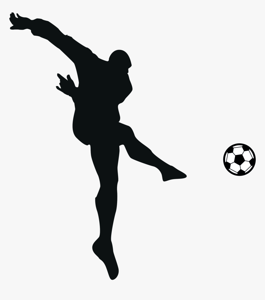 Sports Dxf Soccer Silhouette Clipart Players Transparent - Soccer Silhouette Clipart Transparent, HD Png Download, Free Download