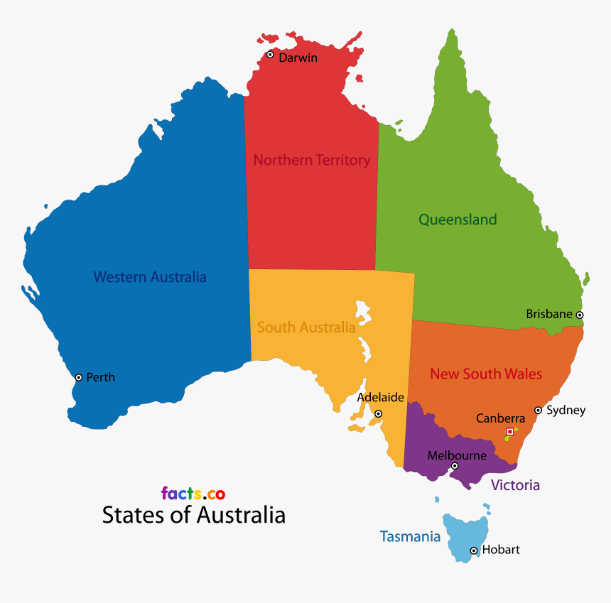 brud fire gange efterskrift Map Of Australia, HD Png Download - kindpng