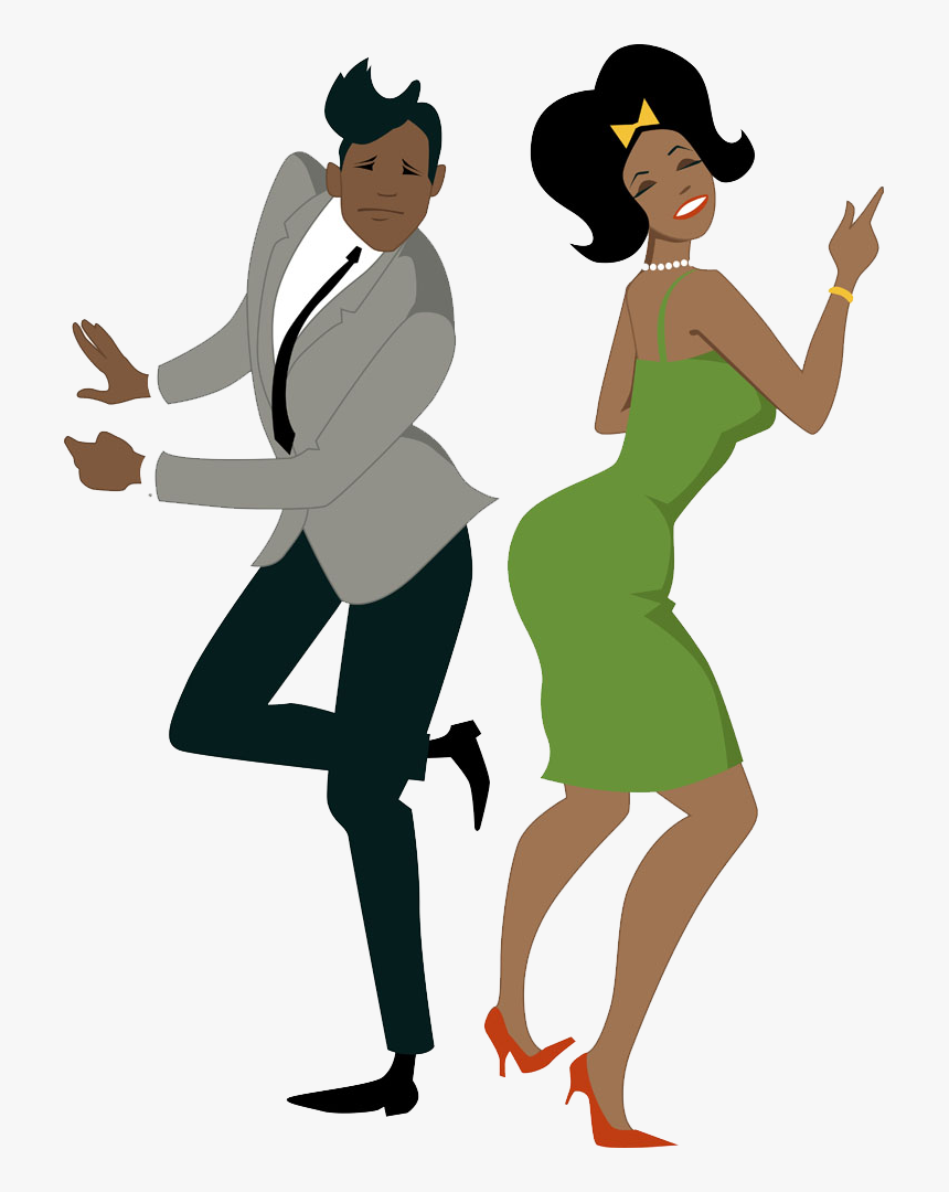 1960s 1950s Dance Twist - African American Couple Dancing Clipart, HD Png Download, Free Download