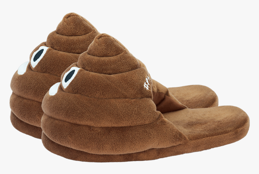 Poop Emoji Slippers Side View - Poop Slippers, HD Png Download - kindpng