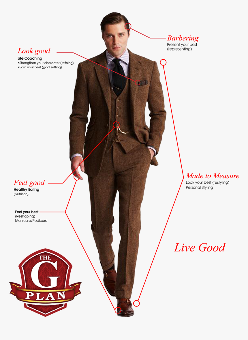 G Plan Image - 3 Piece Suit For Men Brown, HD Png Download, Free Download