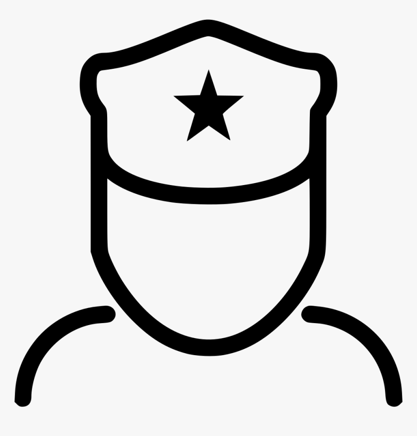 Police Man Comments - Police Outline Icon Png, Transparent Png, Free Download