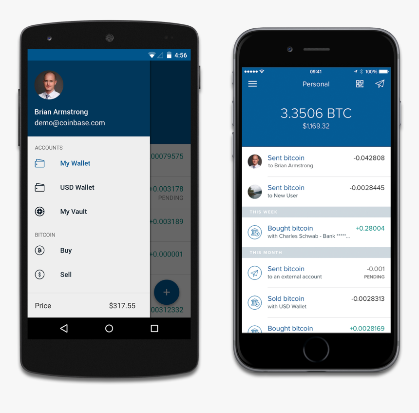 Access-account - Coinbase App Android E Ios, HD Png Download, Free Download