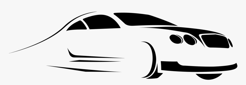 Line Art,compact Car,coloring Book - White Car Silhouette Png, Transparent Png, Free Download