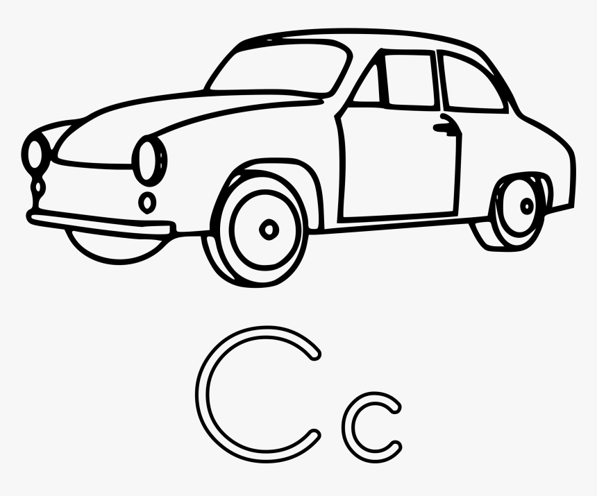 Car Clipart Alphabet - Car Clipart Black And White, HD Png Download, Free Download