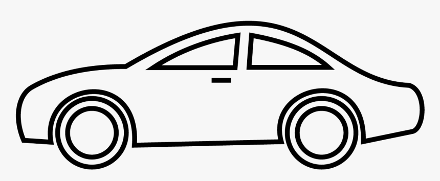 Clip Art Of Car Clipart Image - Black And White Transparent Car Clip Art, HD Png Download, Free Download