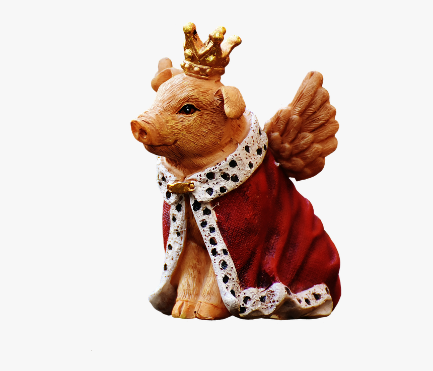 Guardian Angel, Piglet, Figure, Crown, Cropping - Angel Piglet, HD Png Download, Free Download