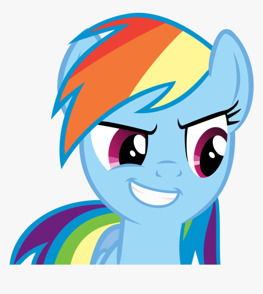 Rainbow Dash Awesome Face By Angel The Bunny - My Little Pony Rainbow Dash Face, HD Png Download, Free Download