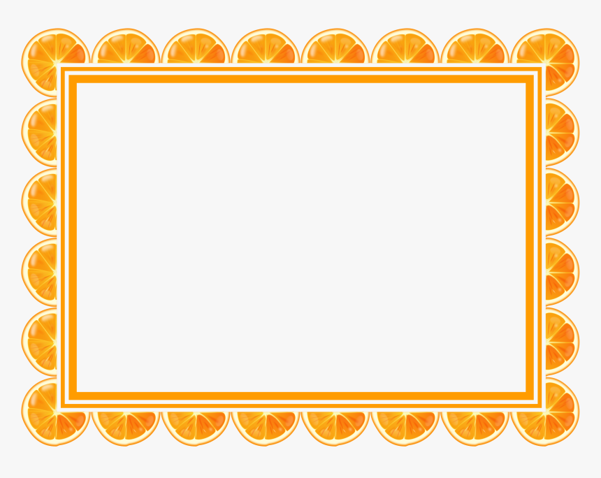 Clip Art Png For Free - Orange Slice Frame Clipart, Transparent Png, Free Download