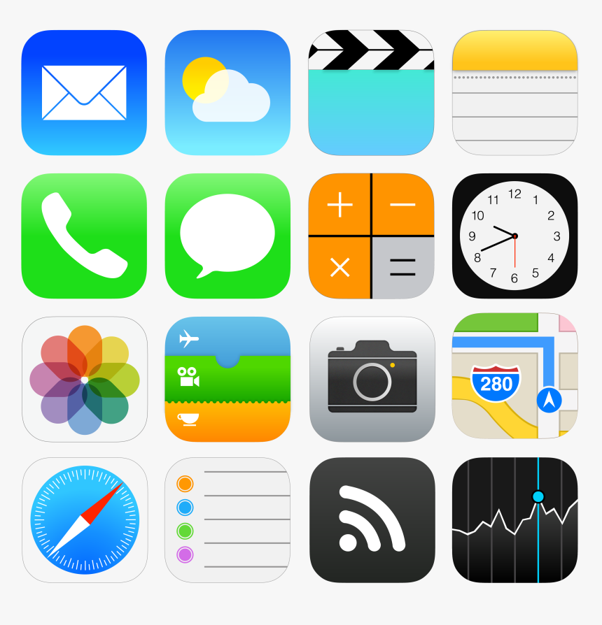 Ios7icon-01 - Iphone Icons Vector Free Download, HD Png Download, Free Download