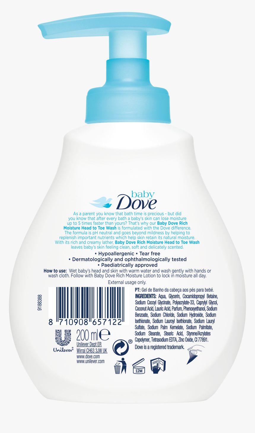 Dove Baby Head To Toe Wash Reviews, HD Png Download, Free Download