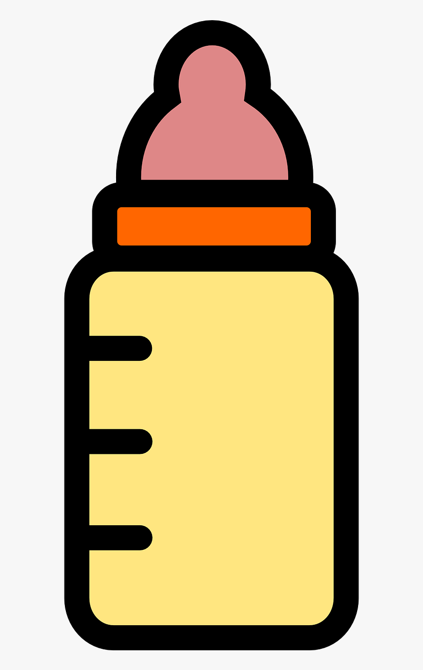 Transparent Baby Vector Png - Baby Bottle Drawing Easy, Png Download, Free Download