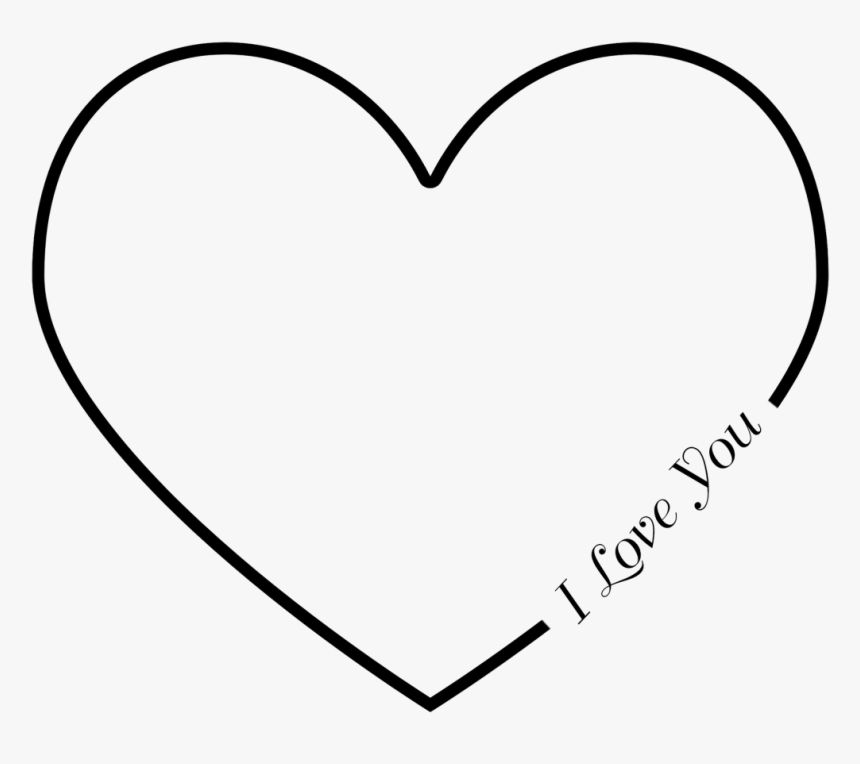 Black Love Heart Outline, HD Png Download, Free Download