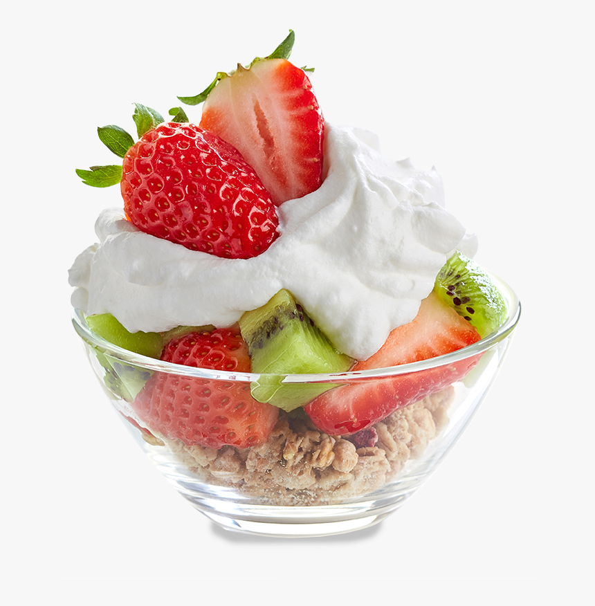 Glas Fruit Whip Strawberry Kiwi - Frozen Yogurt Transparent Background, HD Png Download, Free Download