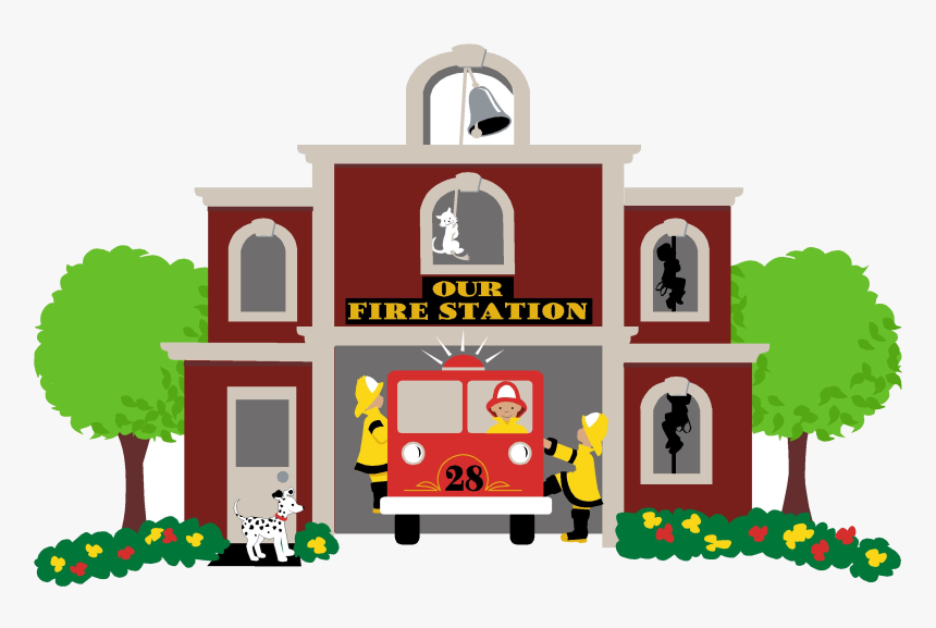 Fire Station Clipart Transparent Png - Clip Art Fire Station, Png Download, Free Download