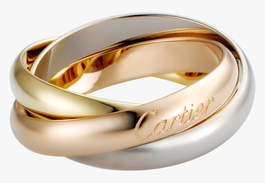 Cartier Classic Trinity Gold Ring For Men, White Gold, - Men Gold Ring Design, HD Png Download, Free Download