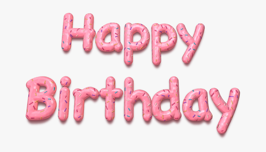 Happy Birthday Clipart Word - Transparent Background Birthday Word Png, Png Download, Free Download