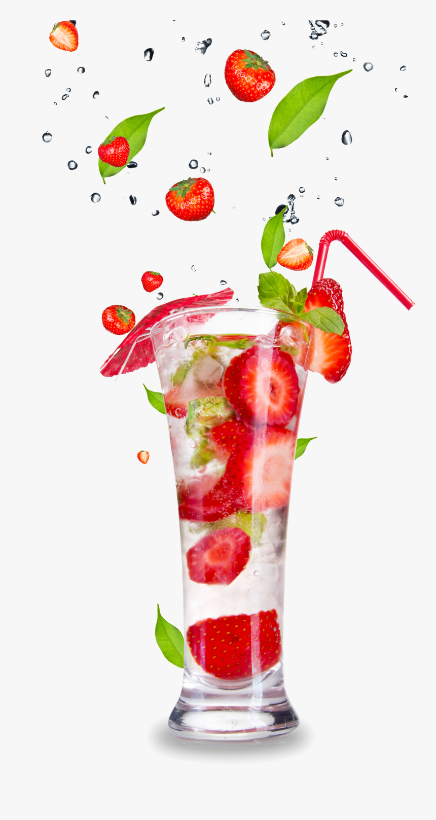 Mocktail Strawberry Mojito Png, Transparent Png, Free Download