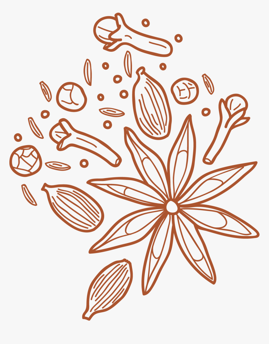 Indian Spices Line Art, HD Png Download, Free Download