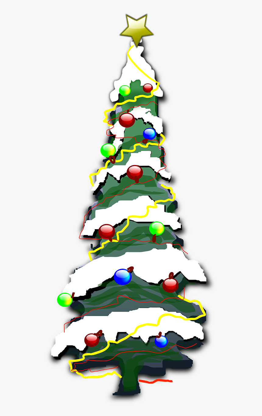 Christmas Tree Clipart With Snow, HD Png Download, Free Download