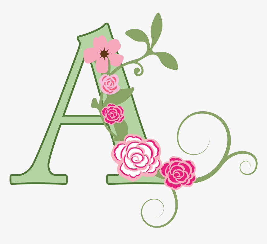 Letters With Flowers Clipart, HD Png Download, Free Download