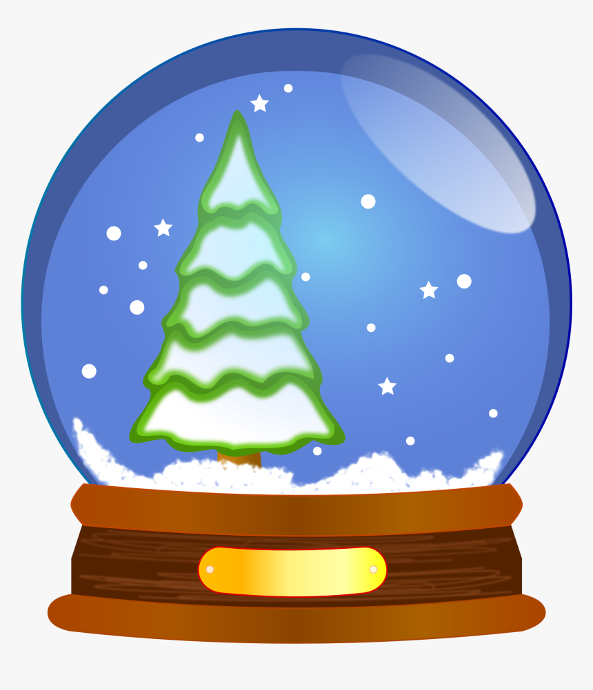 Snow Globe Xmas Tree Christmas - Snow Globe, HD Png Download, Free Download