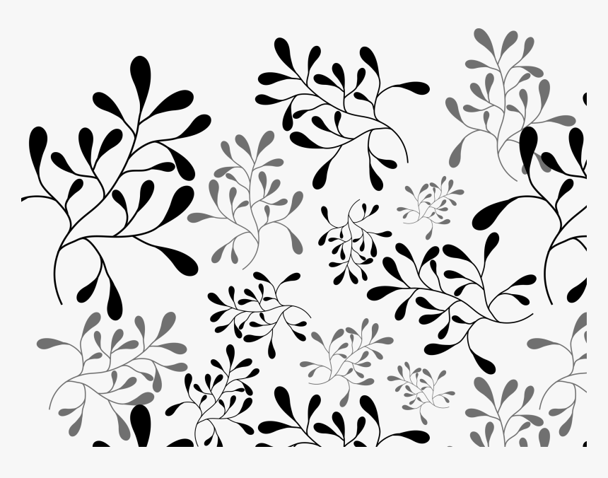 Vector Graphics Illustration Leaf Design Image - Floral Silhouette Background, HD Png Download, Free Download