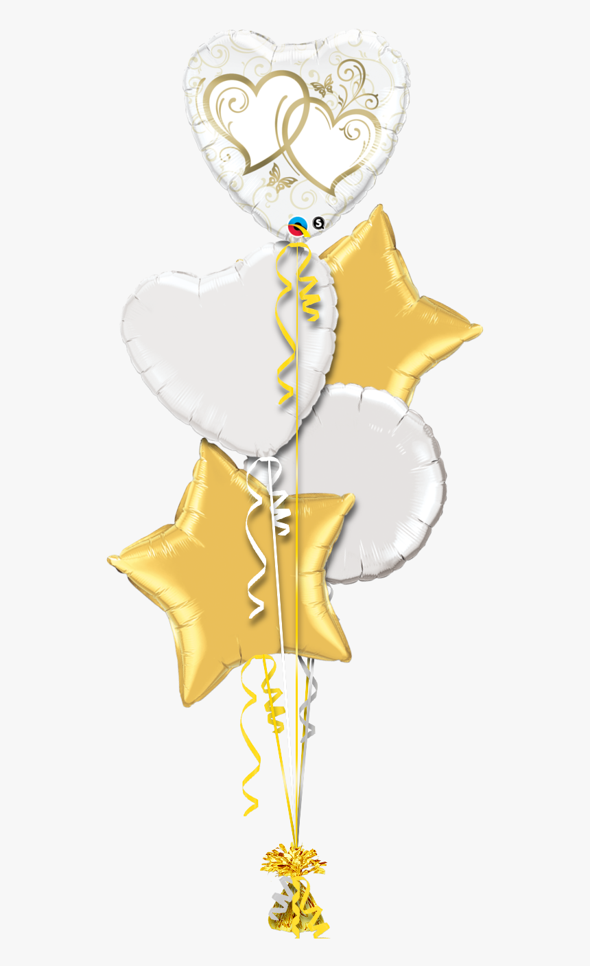 Entwined Hearts Gold Christmas Balloon - Illustration, HD Png Download, Free Download