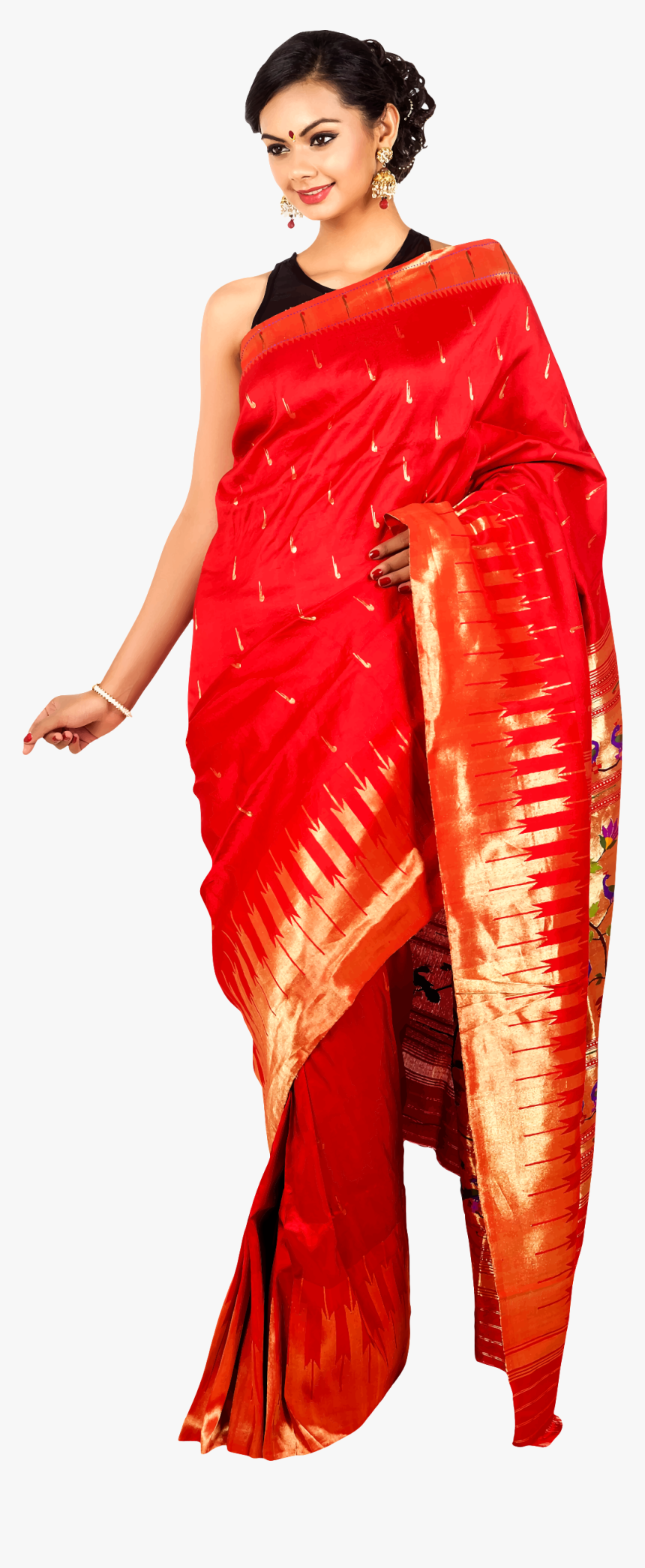 Woman In Saree 6 Clip Arts - Indian Clothes, HD Png Download, Free Download