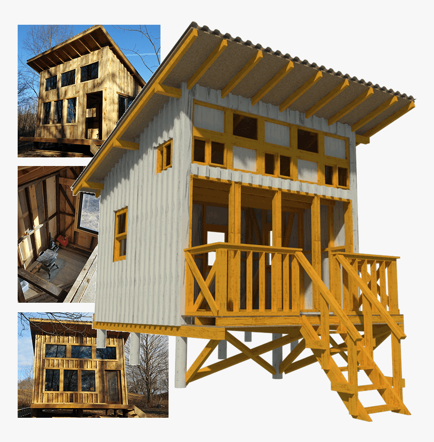 Small Simple Elevated House Design, HD Png Download, Free Download