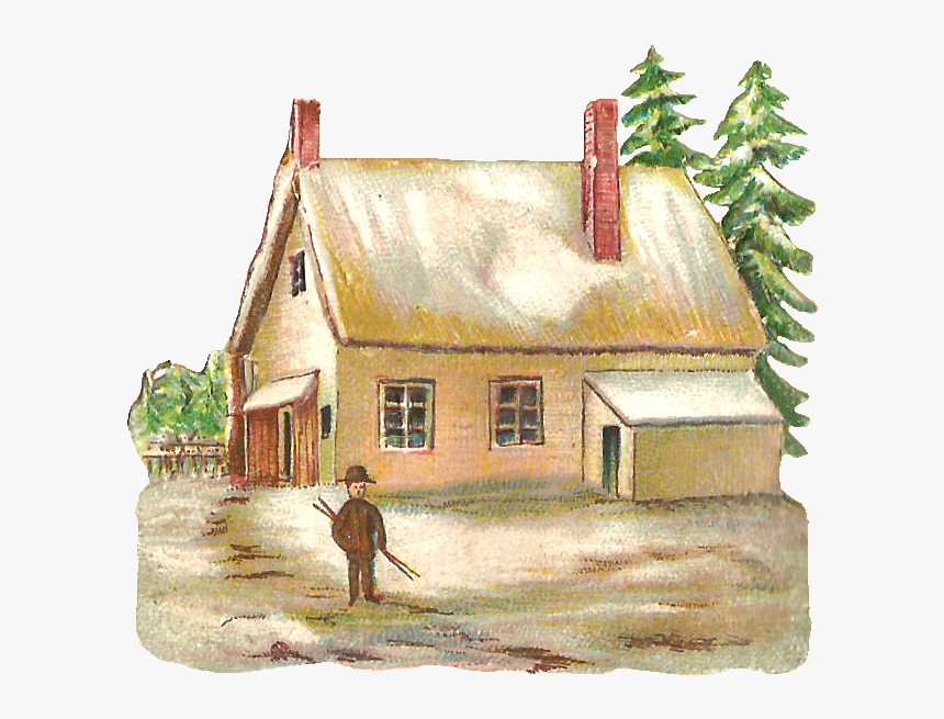 Winter House Clipart - Country House Png, Transparent Png, Free Download