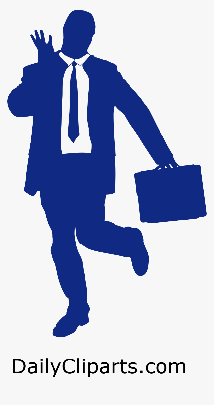 Happy Business Man - Silhouette, HD Png Download, Free Download