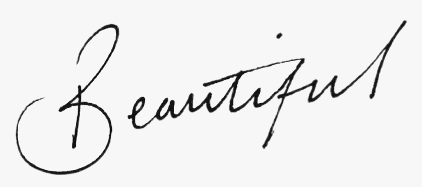#word #tumblr #beautiful #script #cursive #pretty - Word Beautiful In Cursive, HD Png Download, Free Download